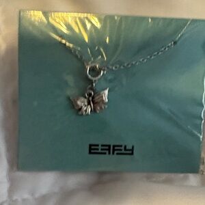 Effy Silver Butterfly Pendant Necklace